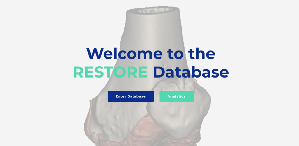 RESTORE Chondral Lesions Database – Final version Online